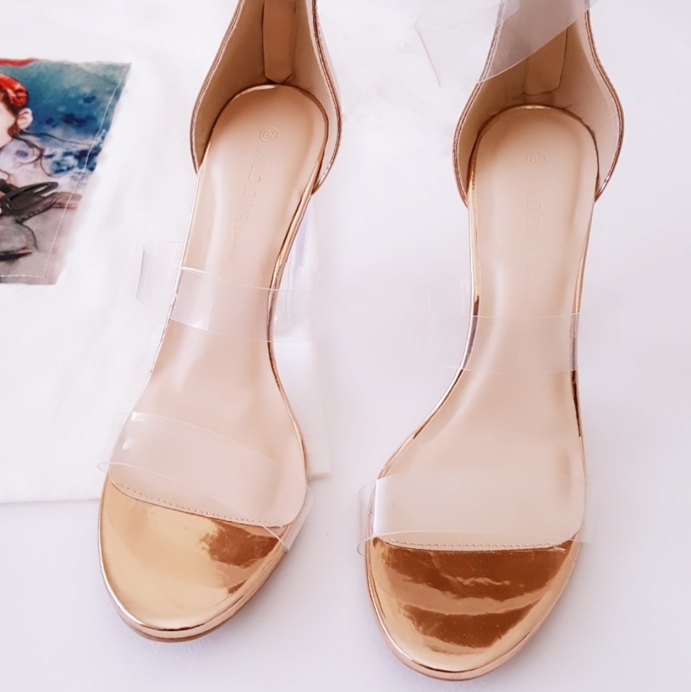 •FREE WITH PURCHASE• Was $40 Rose Gold Heels - Picture 4 of 8